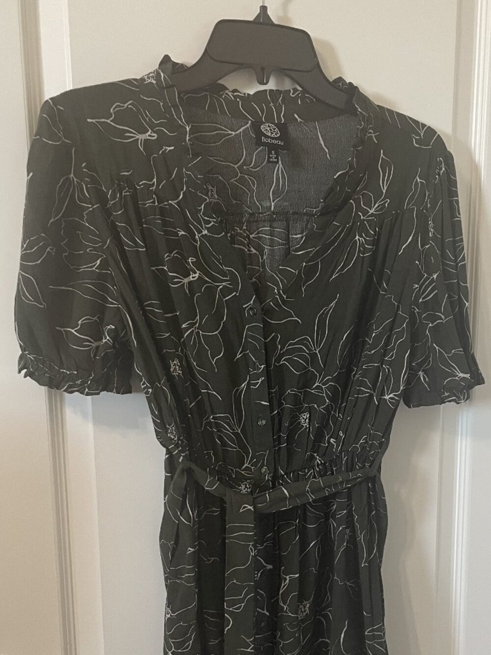 NWOT Bobeau Floral Green Mini Dress Small
